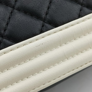 Secondhand Chanel BOY CHANEL Black×beige Leather A67087 shoulderbag | stylenewstar