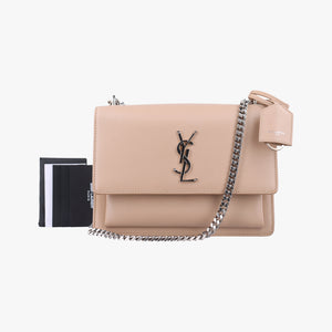 Secondhand Yves Saint Laurent SUNSET Beige Leather 442906 shoulderbag | stylenewstar