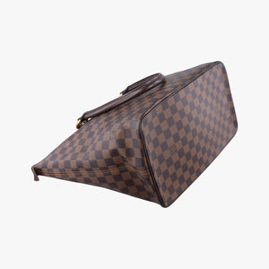 Pre-owned Louis Vuitton SALEYA MM EBENE Damier Canvas N51182 handbag | stylenewstar