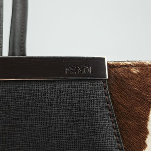 Pre-owned Fendi 2 JOURS Multicolour leather×ponyhair 8BH250 shoulderbag | stylenewstar