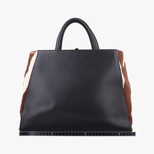 Pre-owned Fendi 2 JOURS Multicolour leather×ponyhair 8BH250 shoulderbag | stylenewstar