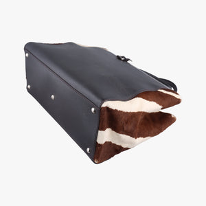 Pre-owned Fendi 2 JOURS Multicolour leather×ponyhair 8BH250 shoulderbag | stylenewstar