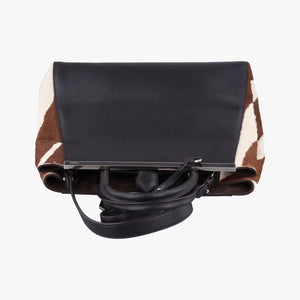 Pre-owned Fendi 2 JOURS Multicolour leather×ponyhair 8BH250 shoulderbag | stylenewstar