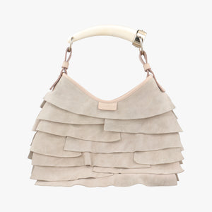 Pre-owned Yves Saint Laurent Mombasa Beige Suede 129134 shoulderbag | stylenewstar