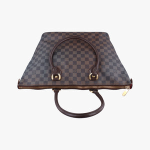 Pre-owned Louis Vuitton SALEYA MM EBENE Damier Canvas N51182 handbag | stylenewstar