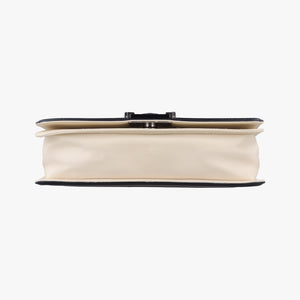 Secondhand Chanel BOY CHANEL Black×white Leather A66713 shoulderbag | stylenewstar