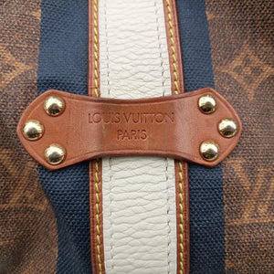 Pre-owned Louis Vuitton Sac Rayures GM brown ×multicolor Monogram Tissue M56385 handbag | stylenewstar