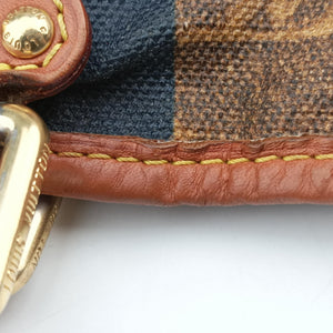 Pre-owned Louis Vuitton Sac Rayures GM brown ×multicolor Monogram Tissue M56385 handbag | stylenewstar