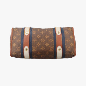 Pre-owned Louis Vuitton Sac Rayures GM brown ×multicolor Monogram Tissue M56385 handbag | stylenewstar