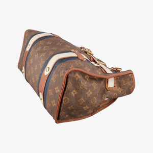 Pre-owned Louis Vuitton Sac Rayures GM brown ×multicolor Monogram Tissue M56385 handbag | stylenewstar