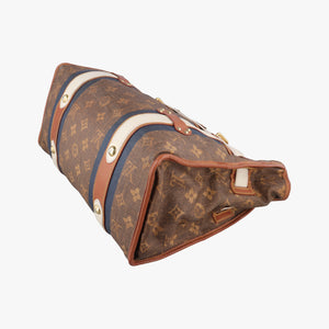 Pre-owned Louis Vuitton Sac Rayures GM brown ×multicolor Monogram Tissue M56385 handbag | stylenewstar