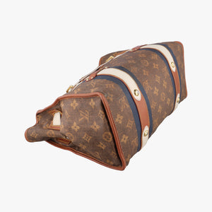 Pre-owned Louis Vuitton Sac Rayures GM brown ×multicolor Monogram Tissue M56385 handbag | stylenewstar