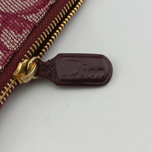 Pre-owned Christian Dior Saddle Red×beige Jacquard handbag | stylenewstar