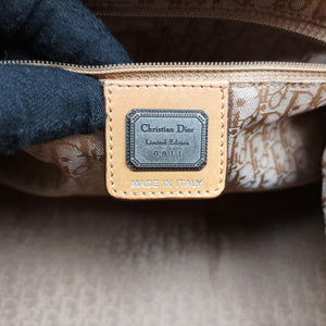 Pre-owned Christian Dior Samourai 1947 Brown leather handbag | stylenewstar