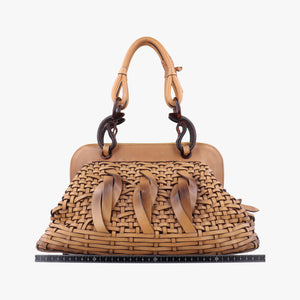 Pre-owned Christian Dior Samourai 1947 Brown leather handbag | stylenewstar