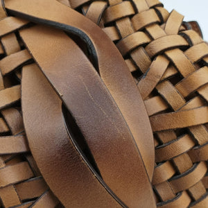 Pre-owned Christian Dior Samourai 1947 Brown leather handbag | stylenewstar