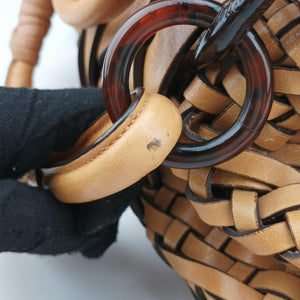 Pre-owned Christian Dior Samourai 1947 Brown leather handbag | stylenewstar