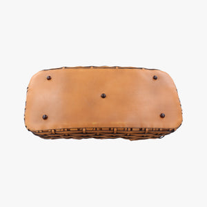 Pre-owned Christian Dior Samourai 1947 Brown leather handbag | stylenewstar