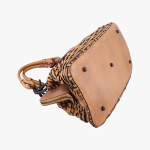 Pre-owned Christian Dior Samourai 1947 Brown leather handbag | stylenewstar