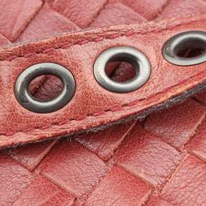 Pre-owned Bottega Veneta Intrecciato Red lambskin handbag | stylenewstar