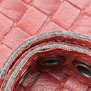 Pre-owned Bottega Veneta Intrecciato Red lambskin handbag | stylenewstar