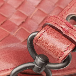 Pre-owned Bottega Veneta Intrecciato Red lambskin handbag | stylenewstar