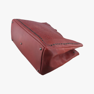 Pre-owned Bottega Veneta Intrecciato Red lambskin handbag | stylenewstar