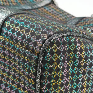 Pre-owned Fendi Zucchino Glitter Logo Multicolour canvas 8BL068 handbag | stylenewstar