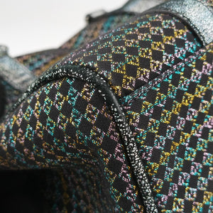 Pre-owned Fendi Zucchino Glitter Logo Multicolour canvas 8BL068 handbag | stylenewstar