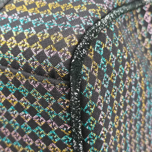 Pre-owned Fendi Zucchino Glitter Logo Multicolour canvas 8BL068 handbag | stylenewstar