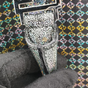 Pre-owned Fendi Zucchino Glitter Logo Multicolour canvas 8BL068 handbag | stylenewstar