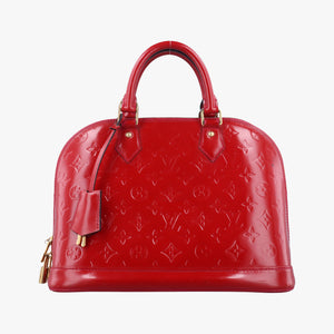Pre-owned Louis Vuitton Alma PM pomme d'amour Vernis M90096 handbag | stylenewstar
