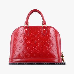 Pre-owned Louis Vuitton Alma PM pomme d'amour Vernis M90096 handbag | stylenewstar