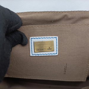 Vintage Fendi Stripe Calfhair and Velvet White Patent 8BN165 handbag | stylenewstar