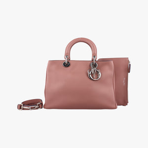 Pre-owned Christian Dior Diorissimo Pink Leather shoulderbag | stylenewstar