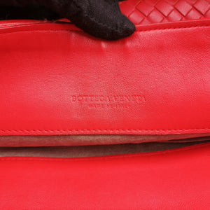 Pre-owned Bottega Veneta Intrecciato Olimpia Red lambskin shoulderbag | stylenewstar