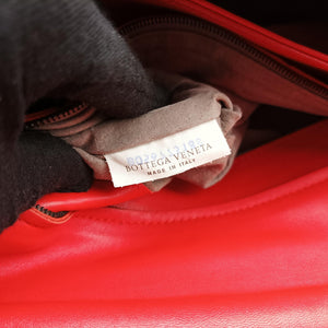 Pre-owned Bottega Veneta Intrecciato Olimpia Red lambskin shoulderbag | stylenewstar