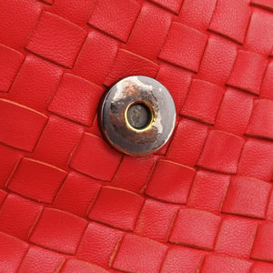 Pre-owned Bottega Veneta Intrecciato Olimpia Red lambskin shoulderbag | stylenewstar