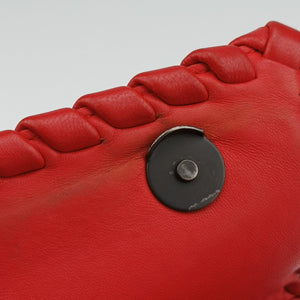 Pre-owned Bottega Veneta Intrecciato Olimpia Red lambskin shoulderbag | stylenewstar