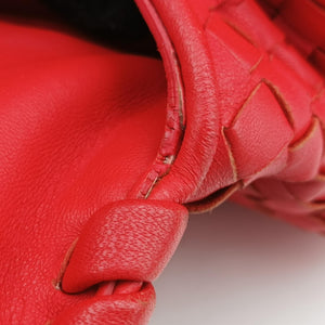 Pre-owned Bottega Veneta Intrecciato Olimpia Red lambskin shoulderbag | stylenewstar