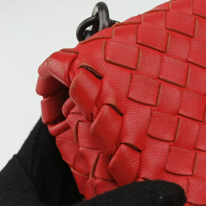 Pre-owned Bottega Veneta Intrecciato Olimpia Red lambskin shoulderbag | stylenewstar