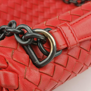 Pre-owned Bottega Veneta Intrecciato Olimpia Red lambskin shoulderbag | stylenewstar