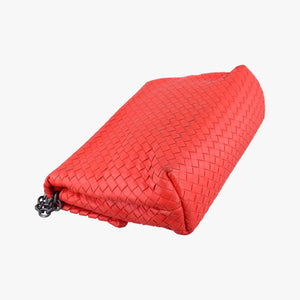 Pre-owned Bottega Veneta Intrecciato Olimpia Red lambskin shoulderbag | stylenewstar