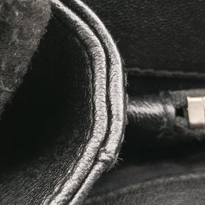 Pre-owned Yves Saint Laurent COLLEGE Black Leather 428056 shoulderbag | stylenewstar