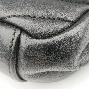 Pre-owned Yves Saint Laurent COLLEGE Black Leather 428056 shoulderbag | stylenewstar