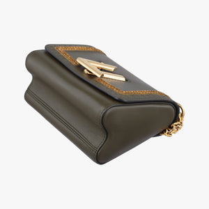 Pre-owned Louis Vuitton Twist PM Green leather M54746 shoulderbag | stylenewstar