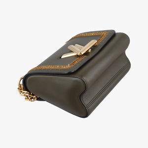 Pre-owned Louis Vuitton Twist PM Green leather M54746 shoulderbag | stylenewstar