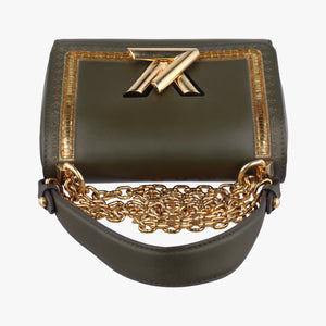 Pre-owned Louis Vuitton Twist PM Green leather M54746 shoulderbag | stylenewstar