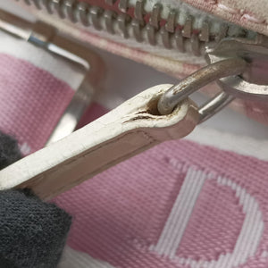 Pre-owned Christian Dior Trotter pink×Multicolour canvas shoulderbag | stylenewstar