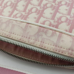 Pre-owned Christian Dior Trotter pink×Multicolour canvas shoulderbag | stylenewstar
